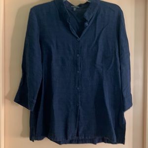 Eileen Fisher navy Blue Top size M